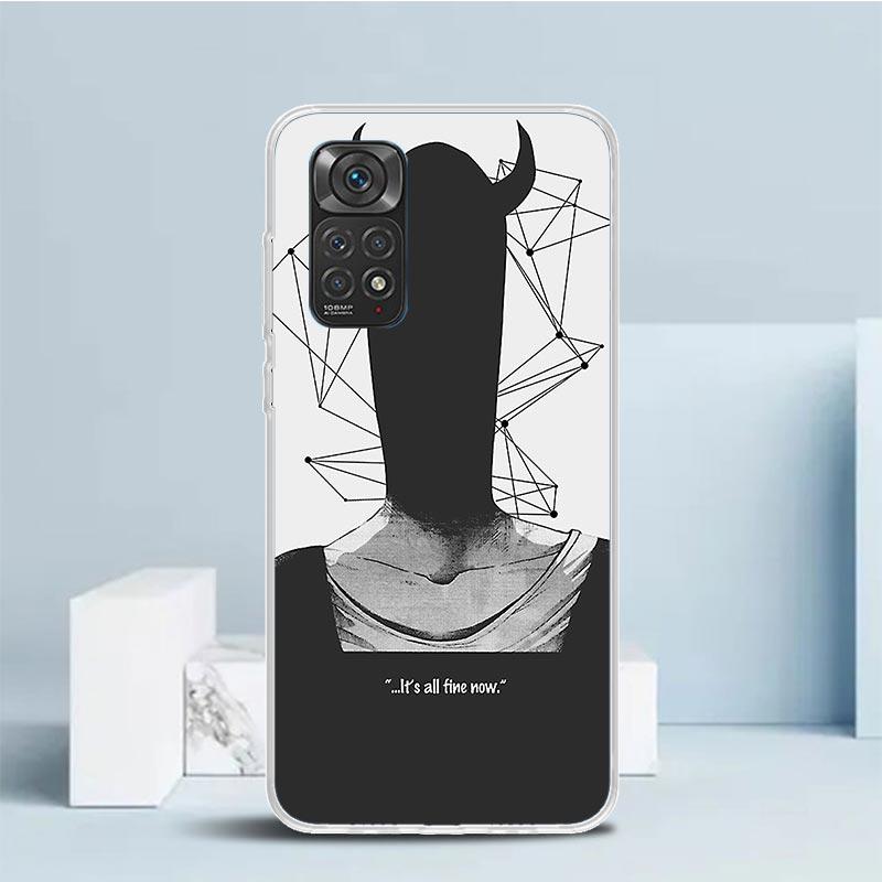 Oyasumi Punpun Silicon Call Phone Case For Xiaomi Redmi Note 14 13 12 12S 11 Pro Plus 11S 10 10S 11T 11E 4G 5G Soft Cover Redmi