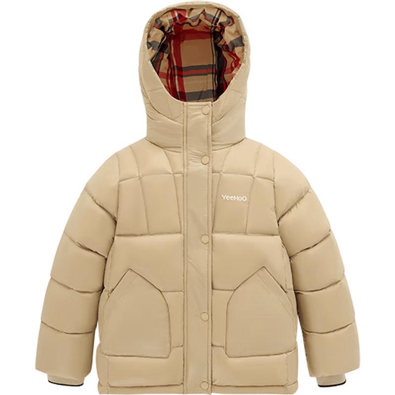 YeeHoo Girls' Short Down Hooded Jacket
