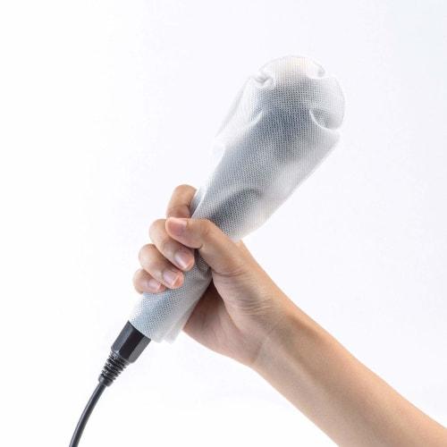 SANWA SUPPLY Non-Woven Microphone Cover (Long Type, White) MM-SPHMC2W