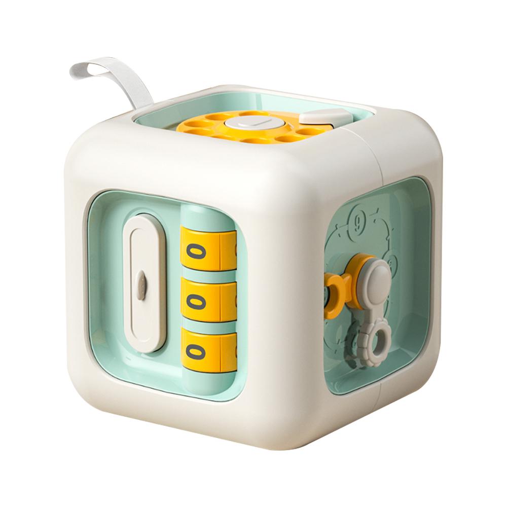 Non-Toxic Baby Practice Skills Drawer Cube 6 In 1 Montessori Educational Toys Sensory Busy Board Fidget Educational Toys For Children Gift