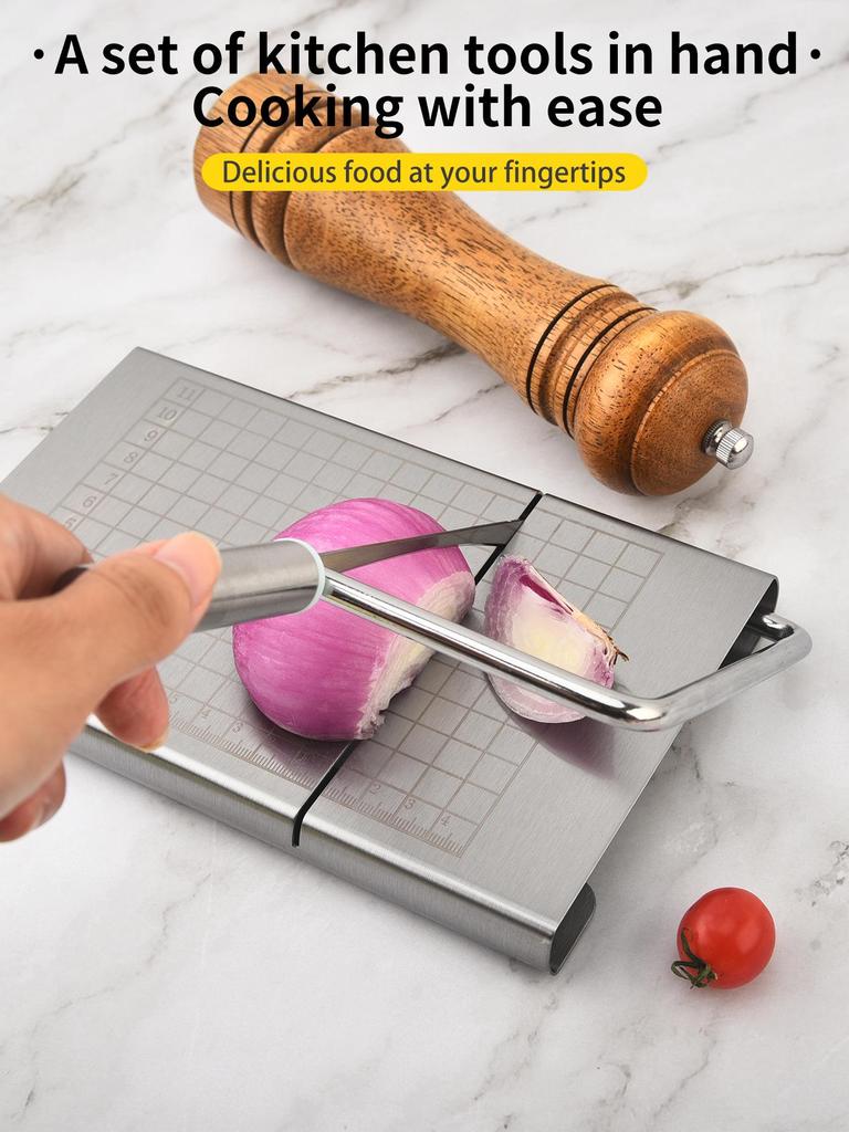 Edelstahl Käse- & Brotschneider mit Skala