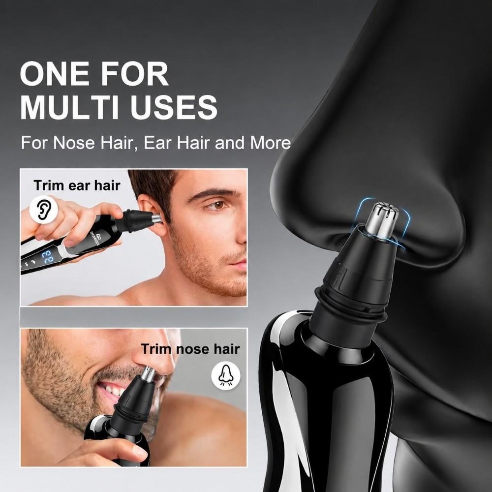 LCD Display Beard Trimmer Whole Body Washable Hair Clipper 4 In 1 Shaver  Hair Cutting