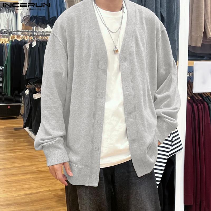 INCERUN Oversized Men Batwing Sleeve Buttons Up Casual Kimono Cardigan Tops