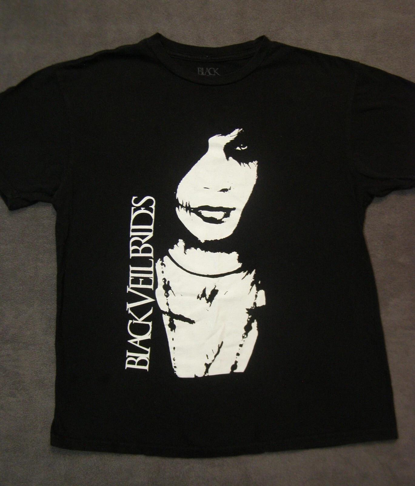 SALE Black Veil Brides Concert Tour T-Shirt Andy Biersack White on Blck Shirt 2XL