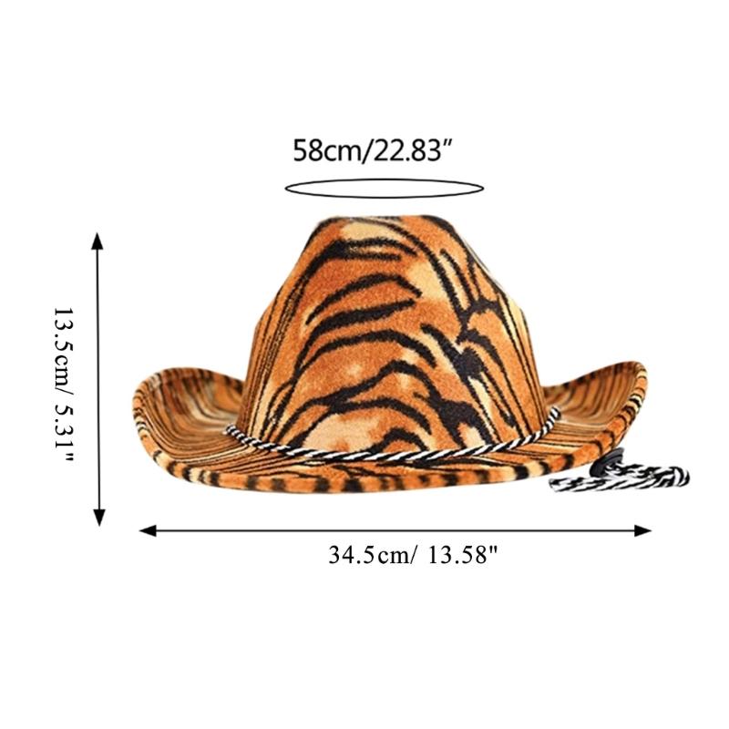 Western Styles Cowgirl Hat Unisex Hats Fits Most Women Men for Theme Party