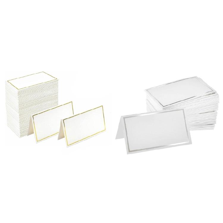 Exquisite Place Cards Name Cards with Gold Edging for Weddings and Banquets