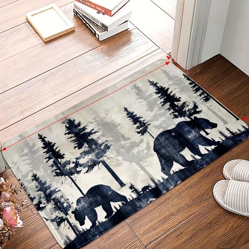 

1PC Bear Pattern Kitchen Rugs Non-Slip Home Door Mats Pop design Bathroom Rug Bath Mat Carpet for Home Sink Laundry Decor 40cm x 60cm