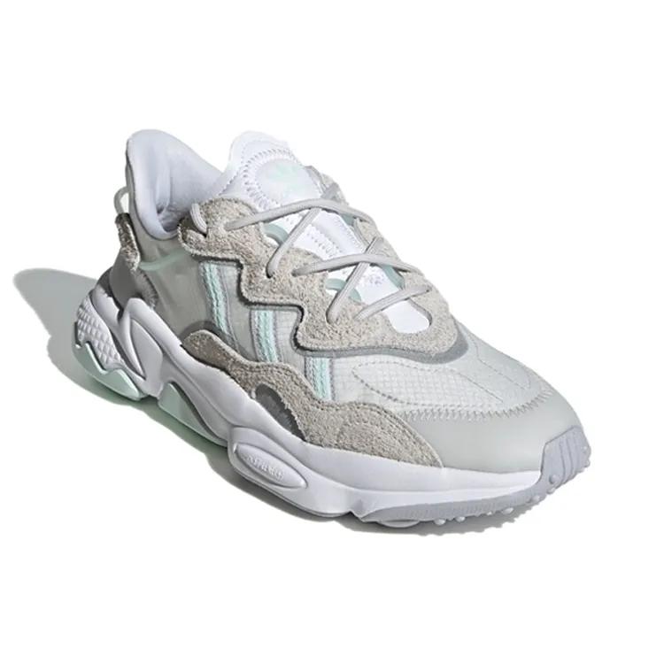 Adidas Womens Ozweego 'Grey Two' (women's sizes) Grey Two / Dash Green / Footwear White Casual Shoes FX3821