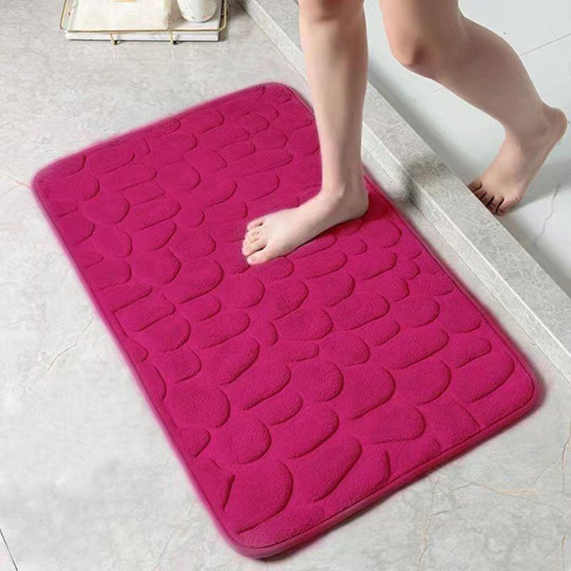 Non Slip Mat Bathroom Bath Mat Cobblestone Embossed Mat In Bathtub Floor Rug Shower Room Doormat Memory Foam Cobblestone Mat