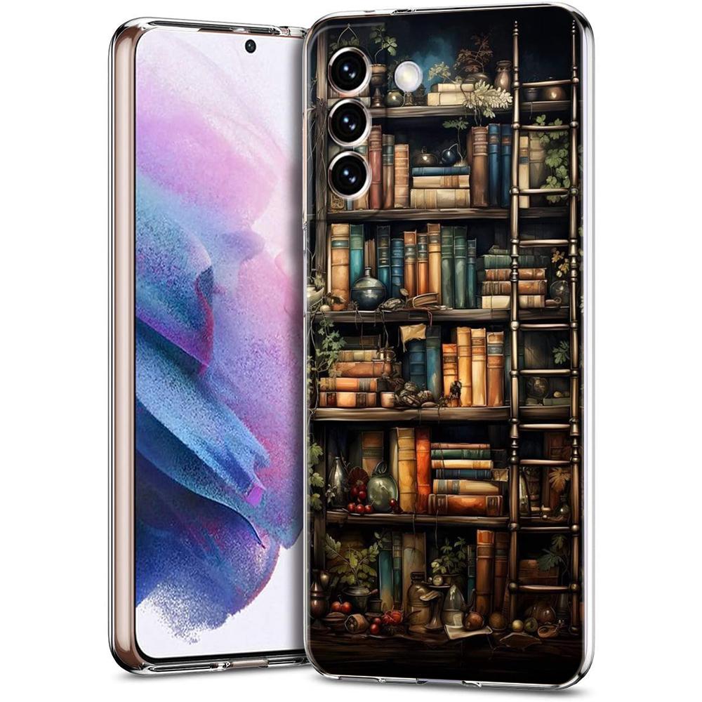 

Read Books illustration Transparent Cover for Samsung Galaxy S24 S23 S22 S20 S21 FE Ultra S24 S23 S10 S10E S9 Plus 5G Phone Case Samsung S22 5G