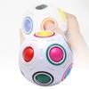 Rainbow Ball Puzzle Toy 12-hole Stress Relief Intellectual Toy Plastic Material 7cm Diameter