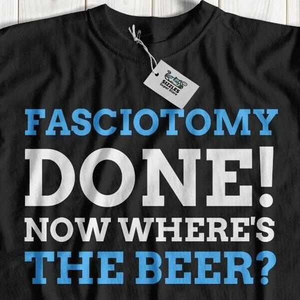 Unisex Funny Fasciotomy T-Shirt Acute Compartment Syndrome Nerve Necrosis S