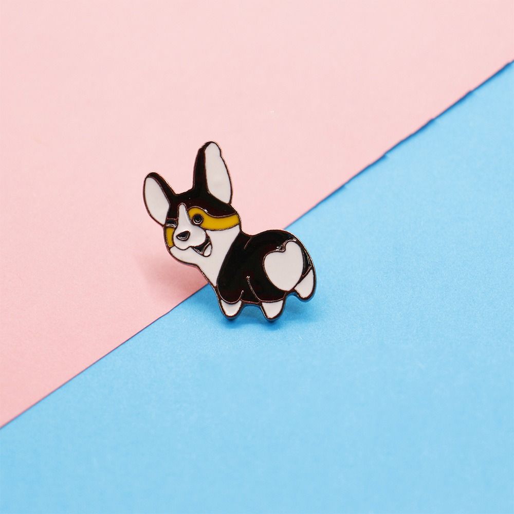 

Animal Cartoon Corgi Enamel Pins Zinc Zinc Alloy Cartoon Bag Acessories