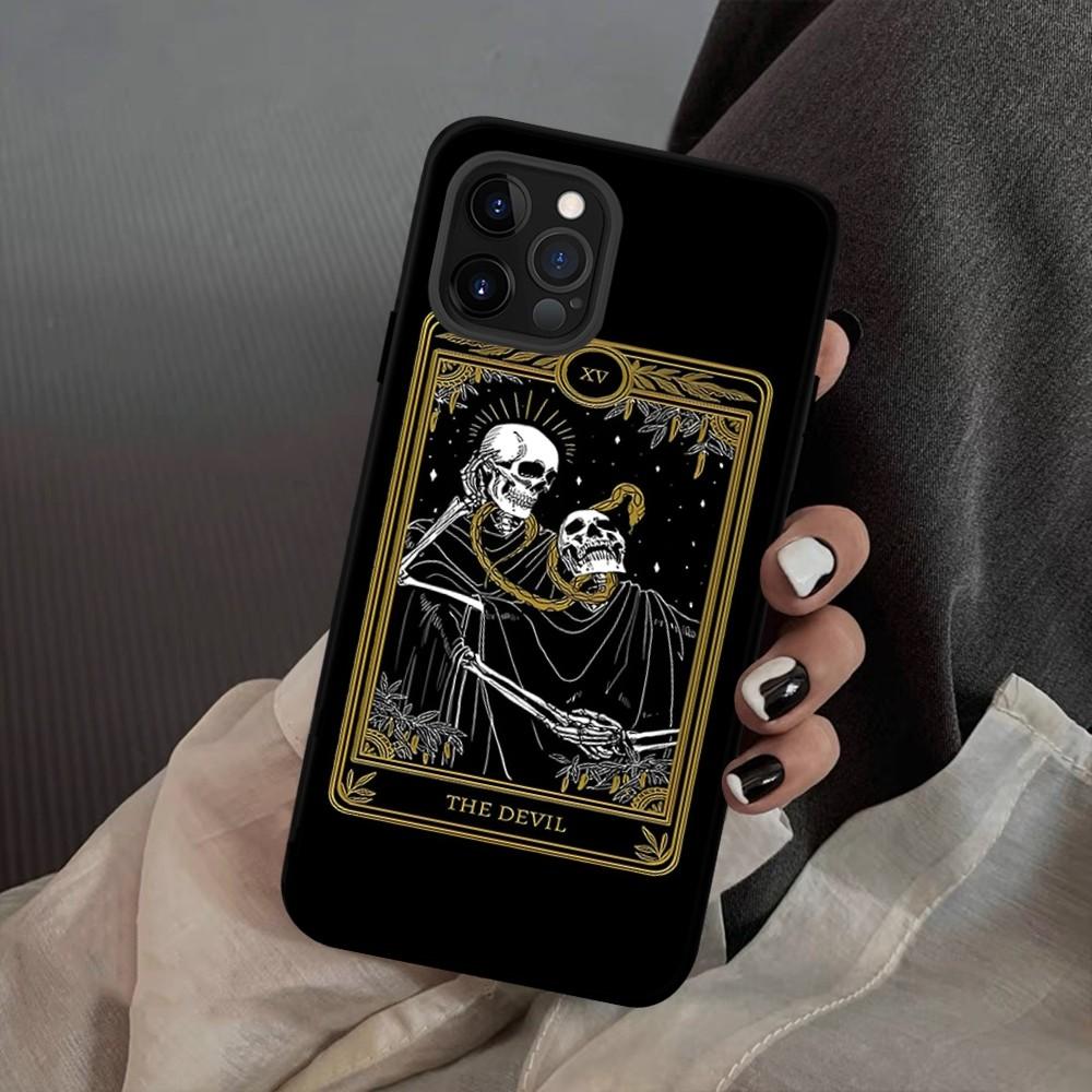 Death Tarot Phone Case For iPhone 15 14 11 12 13 Mini Pro XS Max Cover 6 7 8 Plus X XR SE 2020 Funda Shell