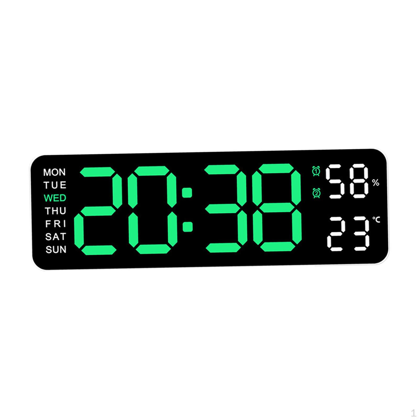 

Настольные часы, цифровые настенные подвесные часы, декор для недели, современный светодиодный светильник для гостиной green light white