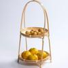 Round Handle Bamboo Woven Basket for Tea, Snacks, Pastries, and Fruits – Small Multi-Layered Design
