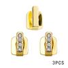 HIPHOP Gold Teeth Grills Set: 3-Piece Interdental DIY Kit & Hot-Selling Cross-Border Hip Hop Style.