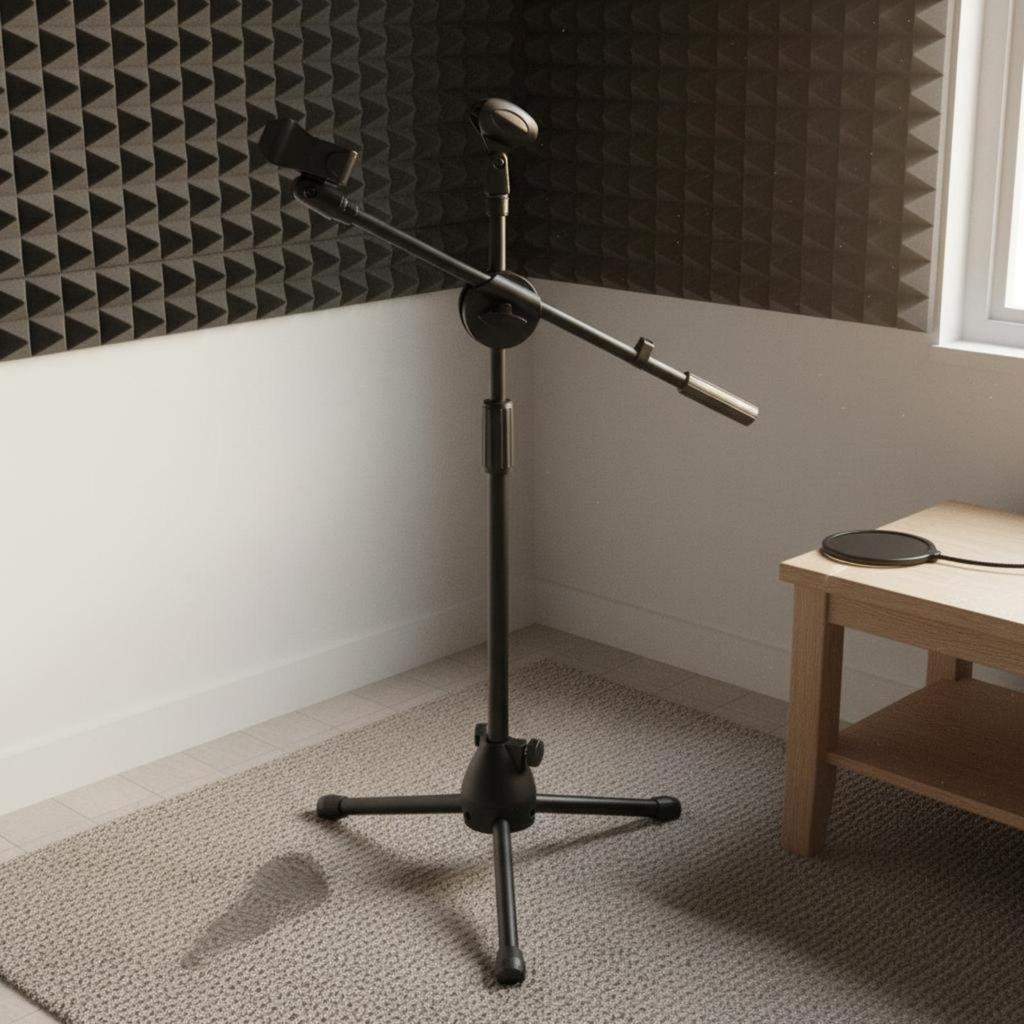 Tripod Audio Capture Device Holder Stand Sturdy Metal Instrument Mic