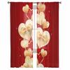 Regalo d'amore di San Valentino Tende in Tulle per Soggiorno Tenda Trasparente per Camera da Letto Cucina Tende a Rullo Tende in Voile