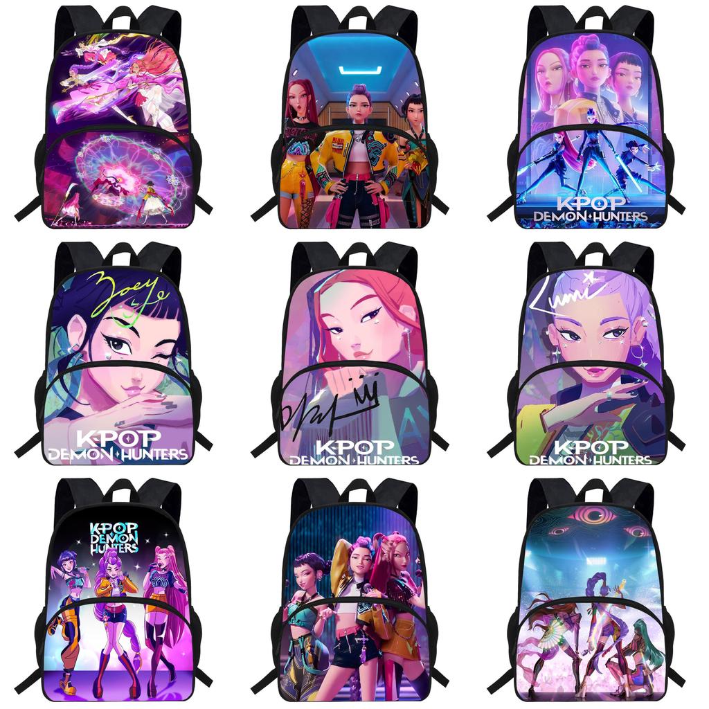 Kpop Demon Hunters Backpack For Kids With Breathable Oxford Fabric And Shock Absorption For School Use