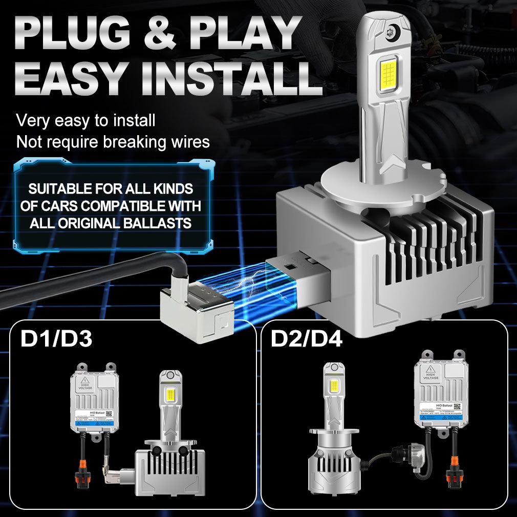 2 buc 60000Lm D1S D3S Becuri LED Far D2S D4S D8S D1R D2R D3R D4R D8R LED Turbo 30SMD CSP Lumini Pentru Lampa Auto Canbus 100W 6500K Far