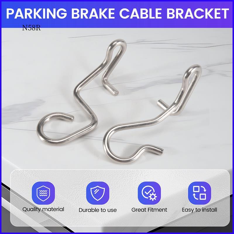 RR-1 Pair Of Parking Brake Cable Bracket For Land Rover Discovery 3 / 4 Range Rover Sport SPU500040 SPU500050 5H222N726AA argento