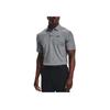 Under Armour Solid Color Golf Sports Short Sleeve Polo Shirt Men Tops Grey 1378673-002