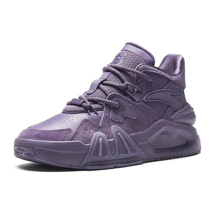 Anta Overlord 4.0 Cushioning Mid Top Running Shoes Men's Purple 112318080-4