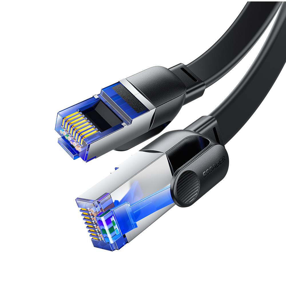 ESSAGER EXCWXY-JH01-P PVC 0.5m CAT8 Ethernet Flat Cable Home Office 40Gbps 2000MHz Network Cable