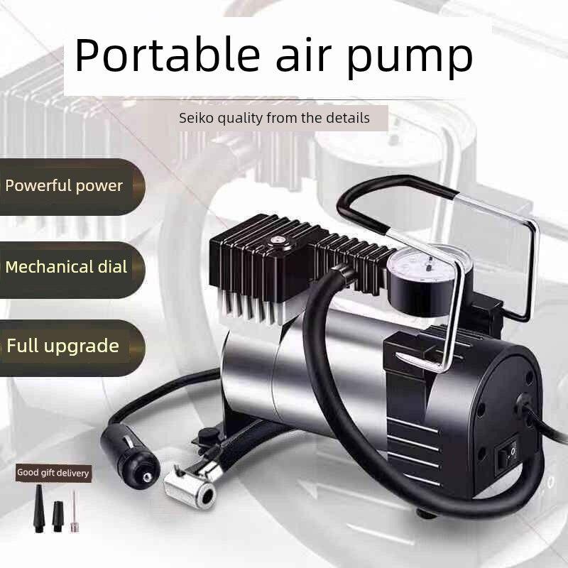 

German Japan Import Technology Vehicle Air Pump Double Cylinder High Power High Pressure Car 12V For Home 220V Two Motor 16-Cylinder Color Box Model