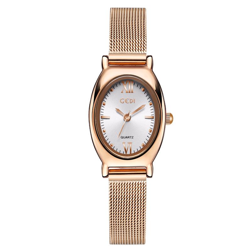 Reloj Ovalado de Alta Gama para Mujer, Pequeño y Exquisito Reloj de Guangzhou de Alto Valor, Reloj de Cuarzo Impermeable para Mujer