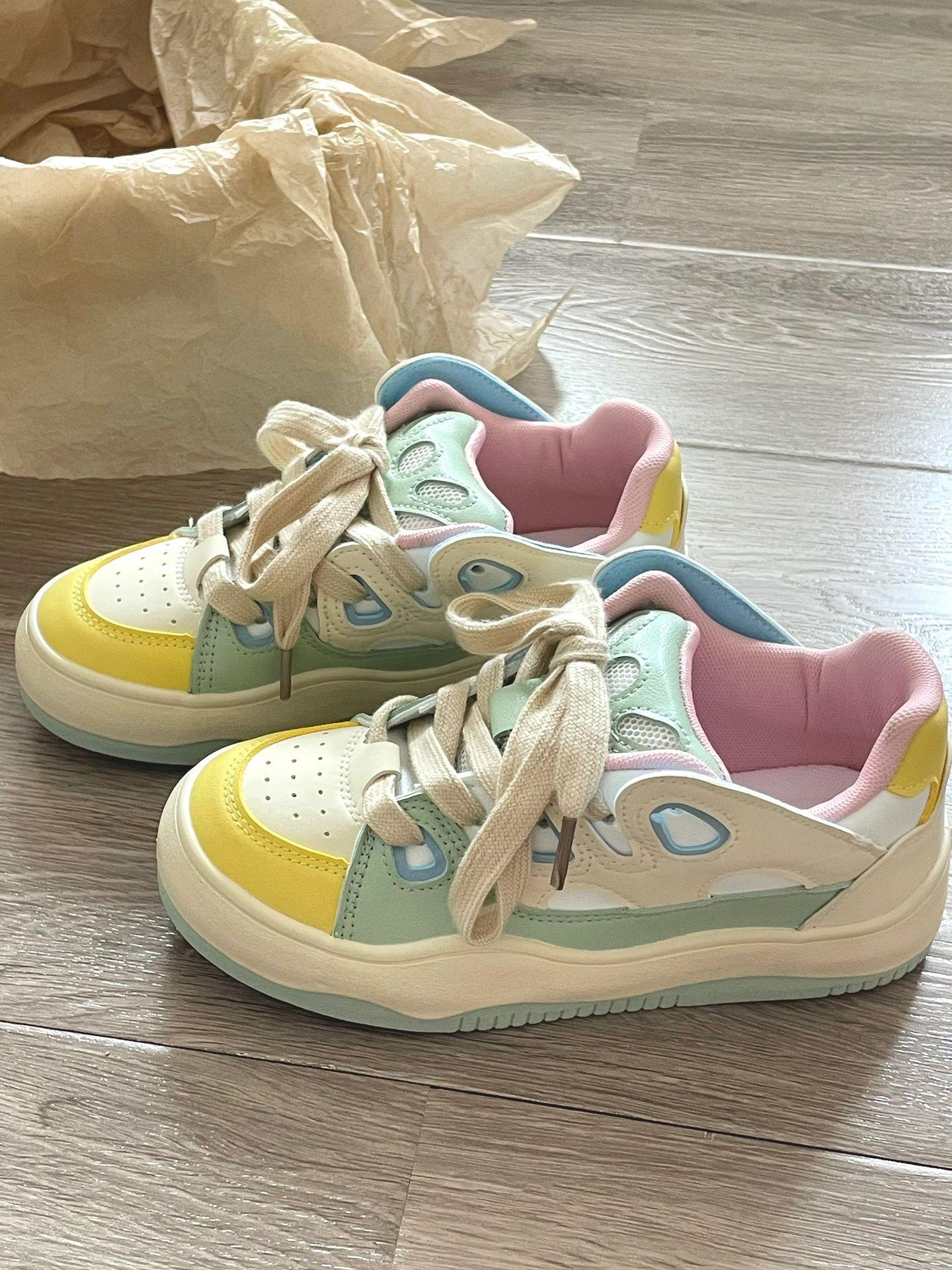 

Обувь на доске Maillard Макарон крем мороженое студенческие универсальные повседневные кроссовки для бега дышащие кроссовки 40 розовый