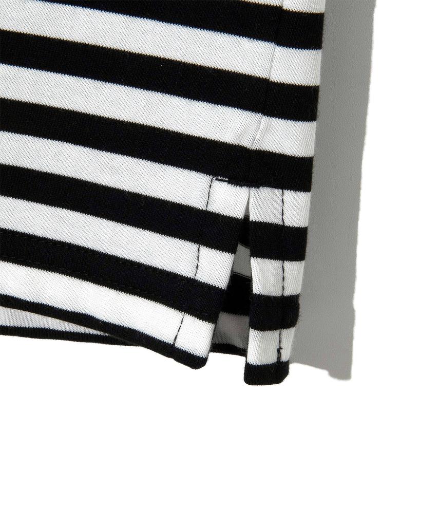 LEE Striped Embroidered Short Sleeve T-Shirt Black