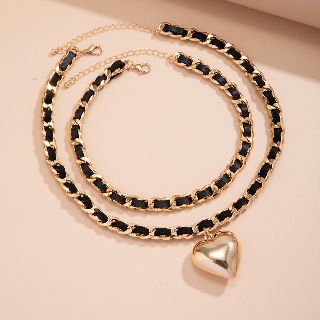 Temperament Velvet Chain Small Fragrance Retro Love Versatile Double-layer Necklace