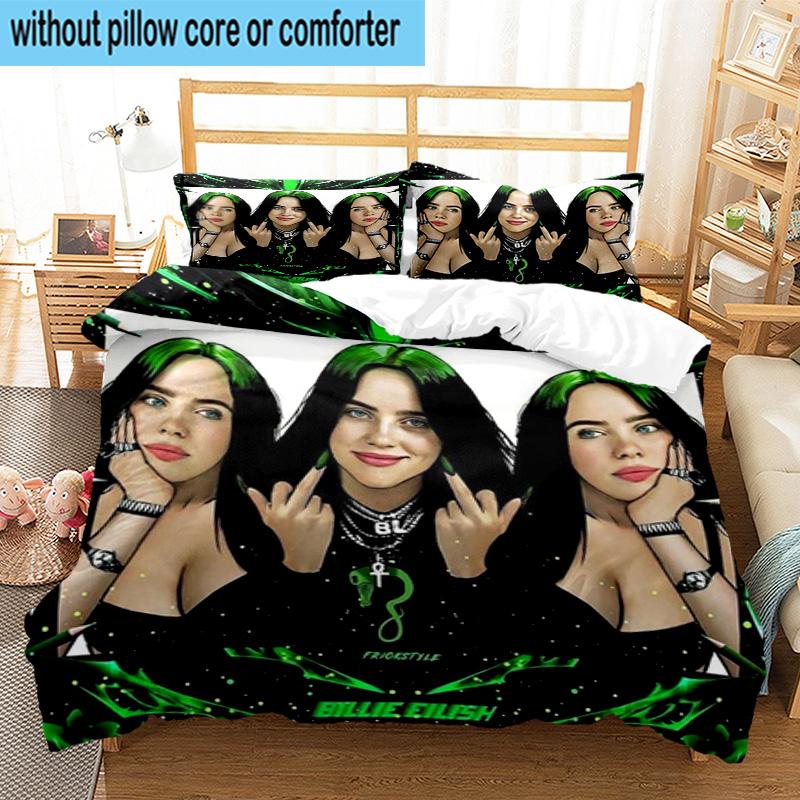 3PCS Bi-llie Music Artwork 3pcs Bedding,Including 3PCS Duvet Cover And 2pcs Pillowcases Perfect for Christmas,Ideal for Bedroom, Dormitory