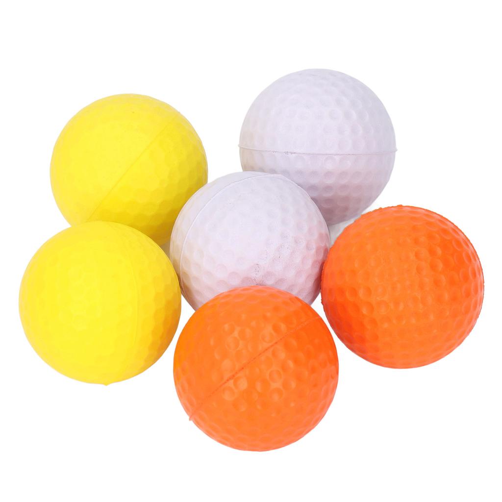 6Pcs Golf Balls Set 3 Colors Textured Surface Balls and PU Storage Pouch Golf Equipment Kit for Golf Enthusiast Training