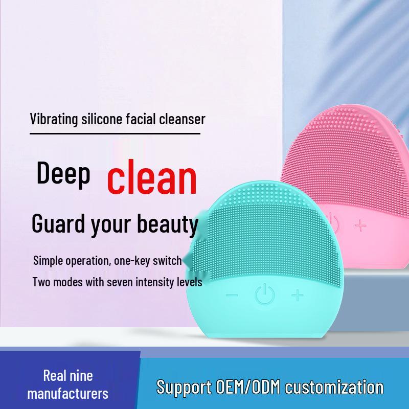 Waterproof Electric Silicone Facial Cleanser Brush - Pore Cleaner & Makeup Remover