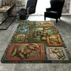 Dinosaurier-Kollektion Muster Teppich Bodenmatte für Wohnzimmer oder Schlafzimmer Weicher und bequemer Teppich ein Geschenk für Geburtstag und Feiertag.