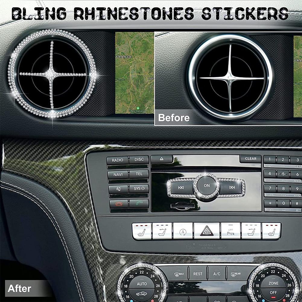 32x11cm Car DIY Decorative Crystal Diamond Stickers Decoration Accessories Stickers Auto Interior Cover