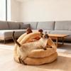 Christmas Cat Bed Washable Cold Weather Christmas Reindeer Shape Cat House For Small Medium Large Breeds Living Room Bedroom