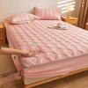 Thicken Quilted Mattress Cover Non-slip Three-layer Structure Brushed Cotton Bedspread On The Bed Queen King Size Sheet