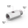 Oliedruksensor T-stuk Adapter Turbo Toevoer Leiding Meter Vrouwelijk naar 1/8 NPT Zijpoort Roestvrij Staal Slang T-stukken