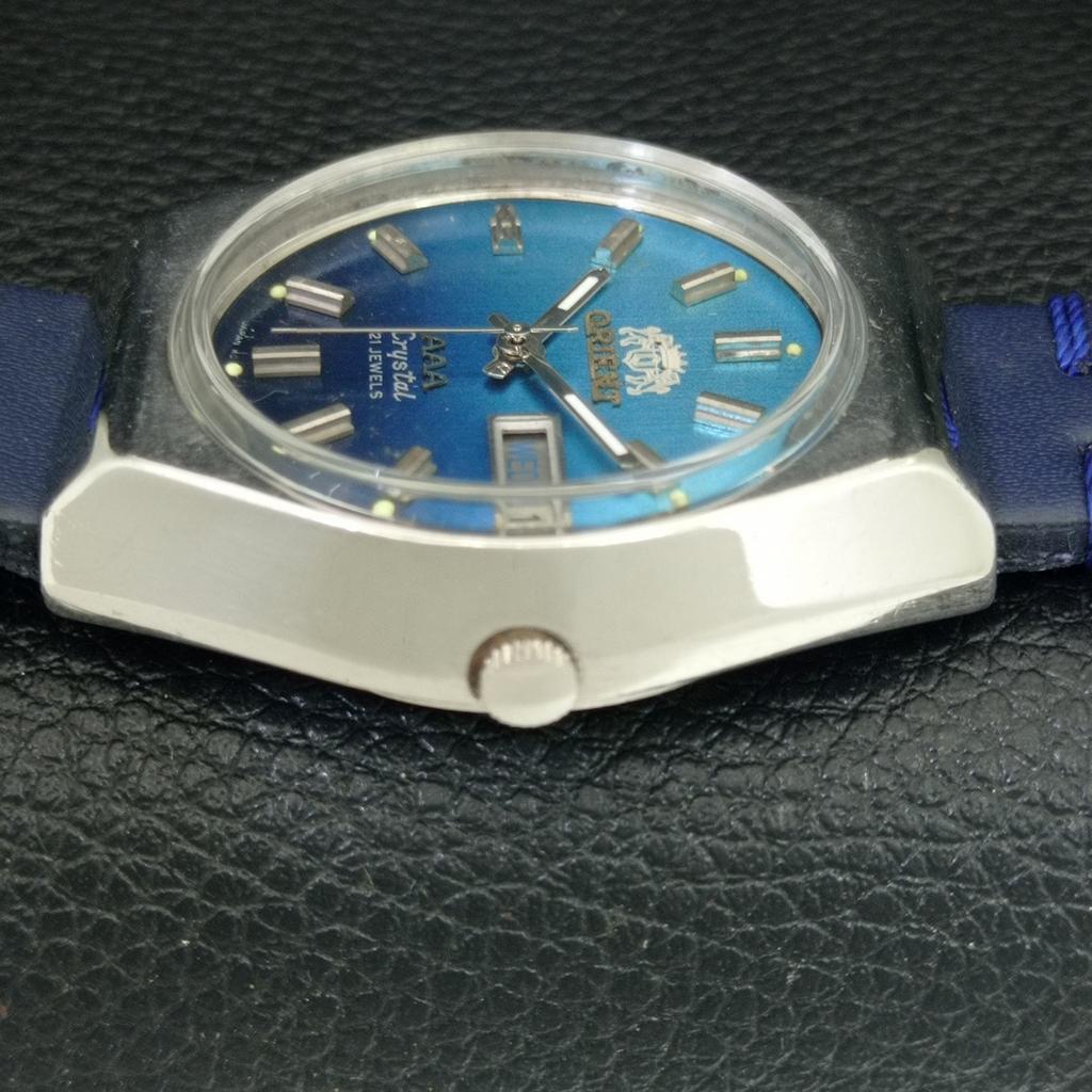 Orient AAA CRYSTAL AUTOMATIC VINTAGE JAPAN MENS ORIGINAL DIAL WATCH A707782-1