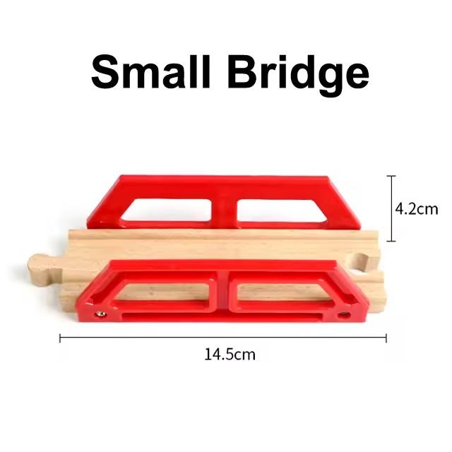 New Kinds of Wooden Tracks Accessories Beech Wood Railway Train Track Bridge Tunnel Station Fit for Wood Tracks Toys for Kids