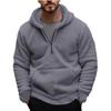 Foreign Trade Autumn and Winter Men's Casual Large Size Hooded Sweater Coral Fleece Fashion Warm Jacket