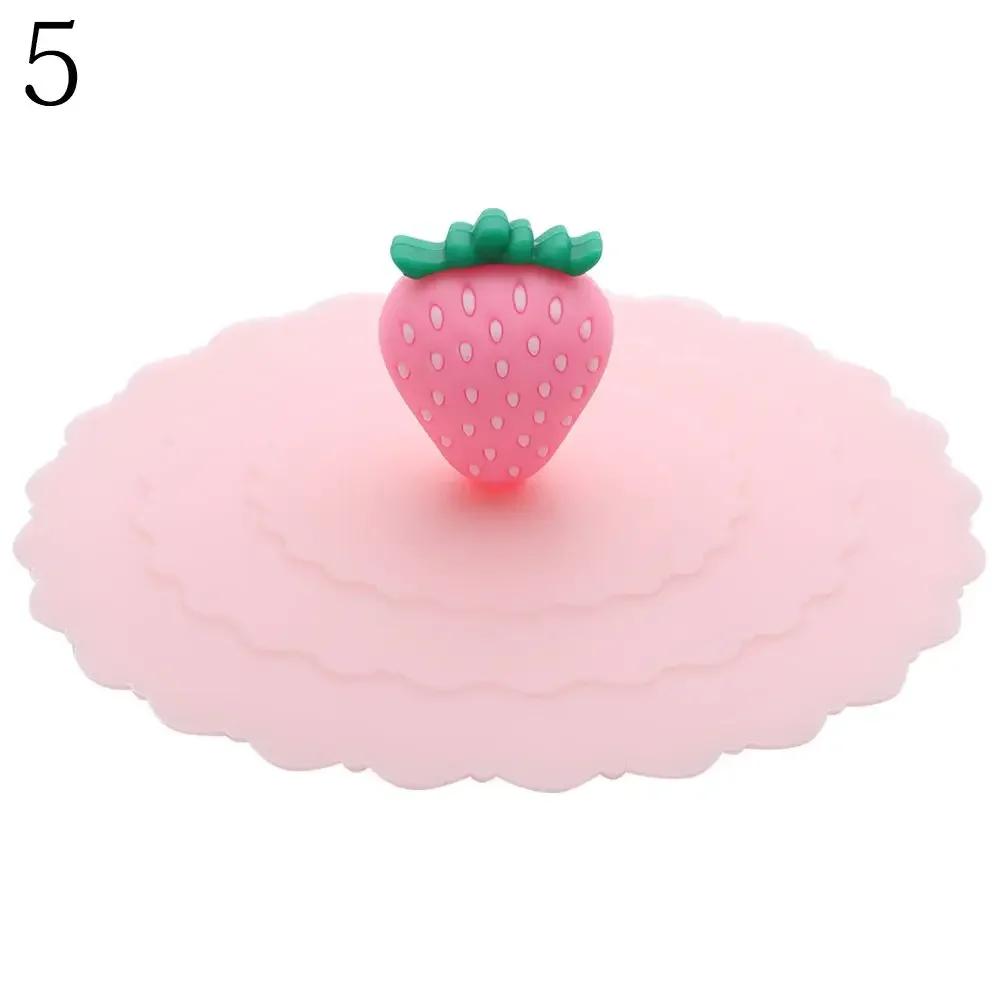 New 10cm Cute Reusable Cap Suction Cup Cover Dustproof Silicone Cup Cover Leakproof