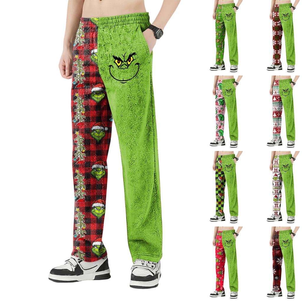 Men's Allover Printed Home Pants Sleeping Pajama Pants Long Pants Pajama Pants