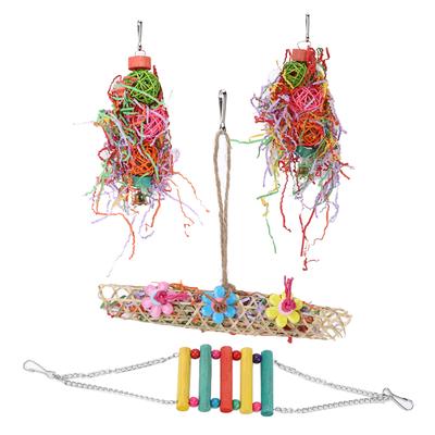 Jouets de déchiquetage d'oiseaux, perroquets, jouets suspendus à mâcher pour petites perruches, calopsittes, perruches