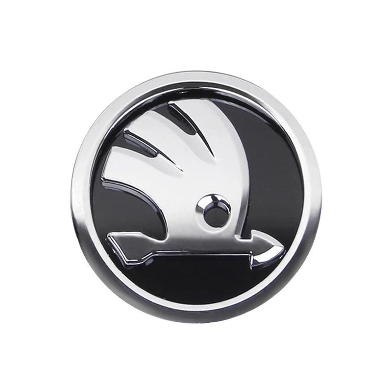 DDWO5 Car Front Hood Emblem Decoration Rear Trunk Badge For Skoda Octavia A5 A7 Fabia MK2 MK3 Superb Kamiq Rapid Yeti Citigo S Kodiak