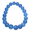Natural Aquamarine Glacier Blue Crystal Bracelet - Elegant Fluorescent Deep Blue Jewelry